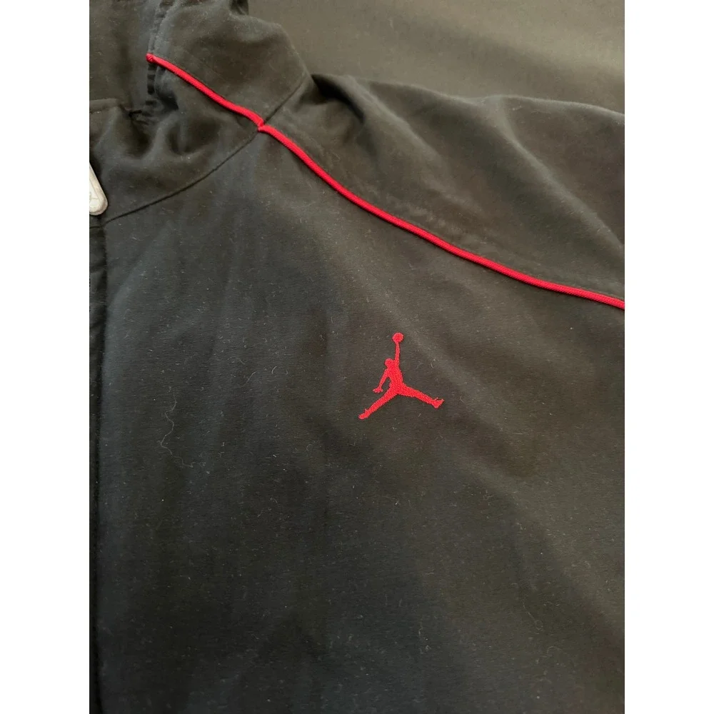 Jordan Brand Mens XL Black Red Piping Full Zip Track Jacket Jumpman Logo 4832